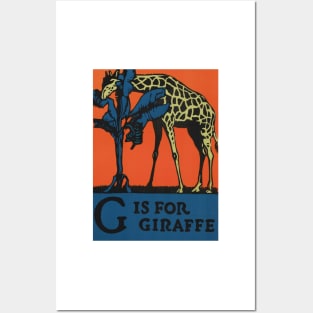 G is For Giraffe ABC Designed and Cut on Wood by CB Falls Posters and Art